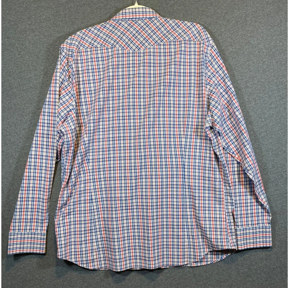 Banana Republic Mens XL Western Plaid Pearl Snap Long Sleeve Shirt Bundle 2pk